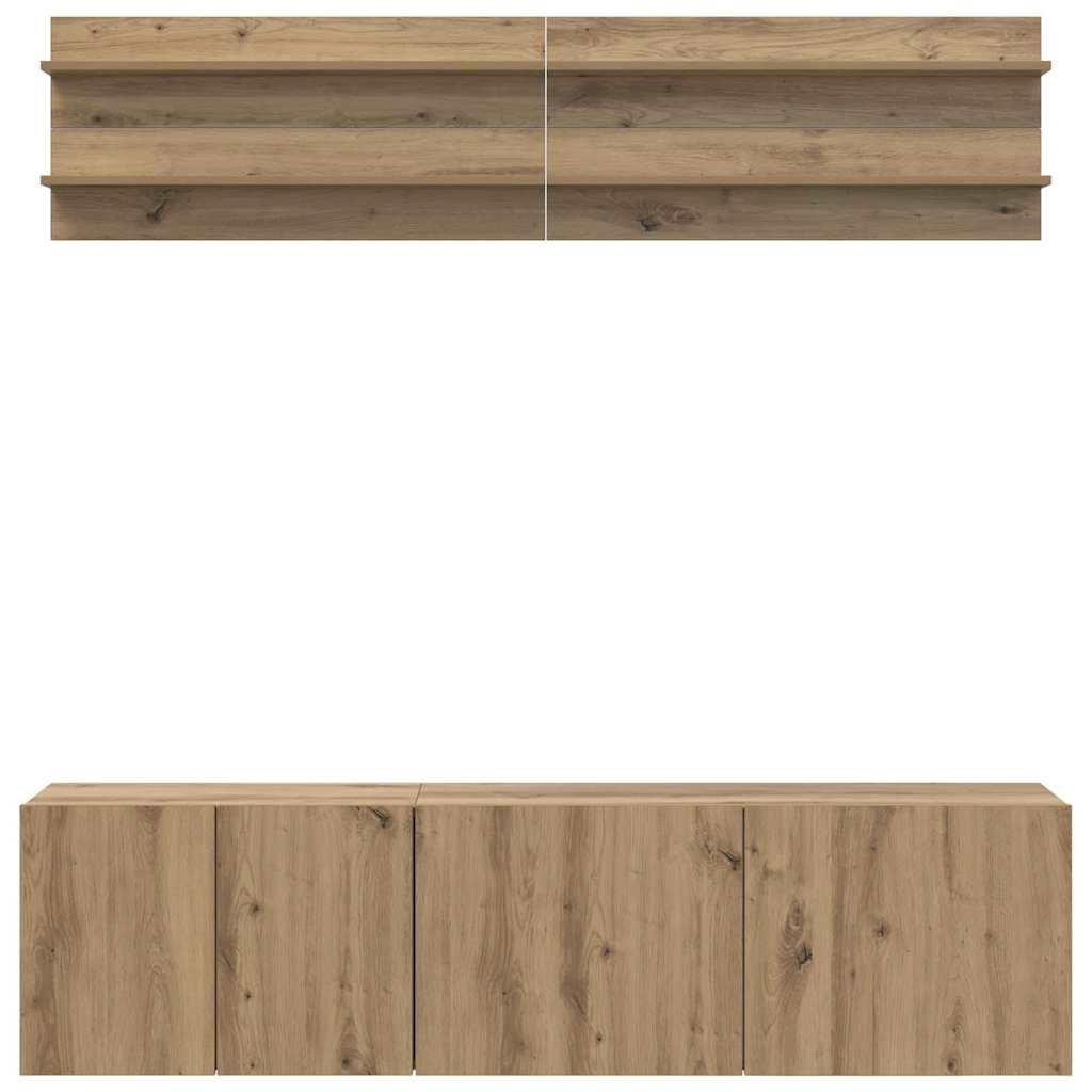 TV Units Wall-mounted 6 pcs Artisan oak Engineered wood