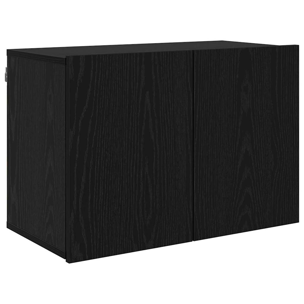 TV Units Wall-mounted 6 pcs Black oak Engineered wood