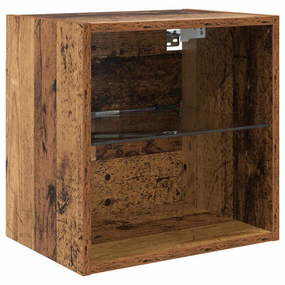 TV Wall Units with LED with LED 5 pcs Old wood Engineered Wood
