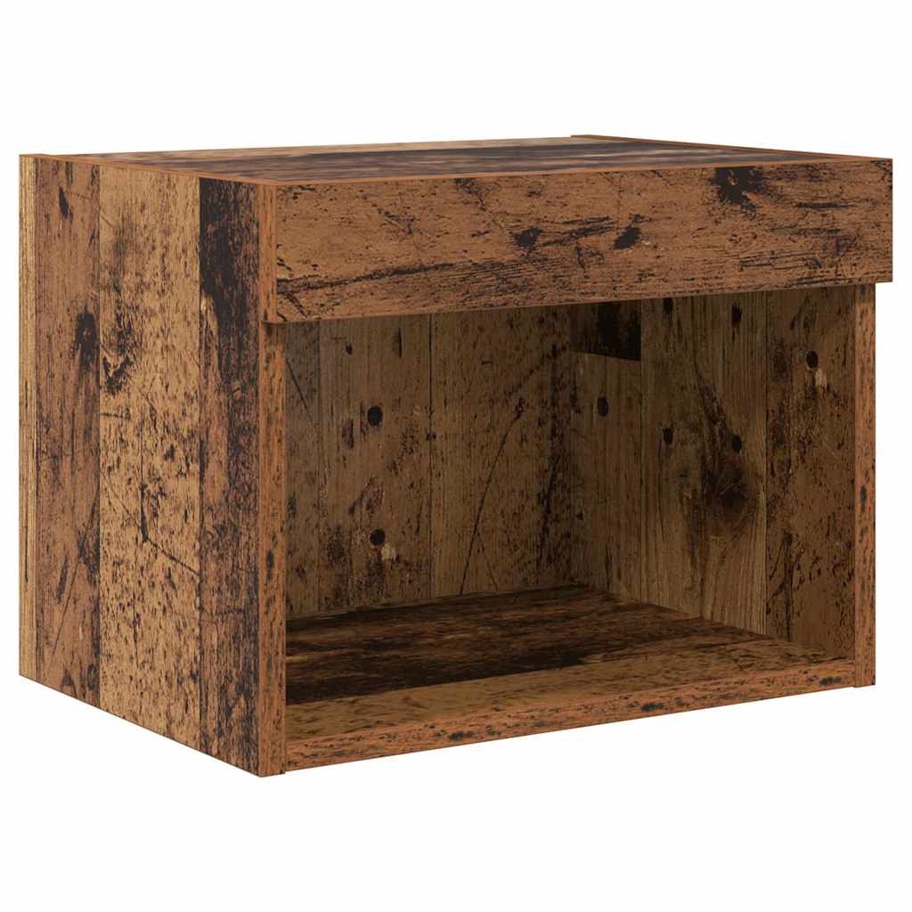 TV Wall Units with LED with LED 5 pcs Old wood Engineered Wood