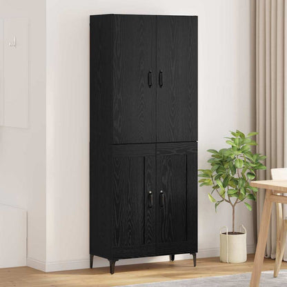 Highboard Black Oak 69.5 x 34 x 180 cm Engineered Wood