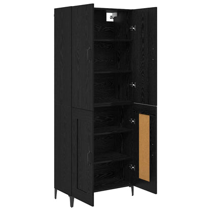 Highboard Black Oak 69.5 x 34 x 180 cm Engineered Wood