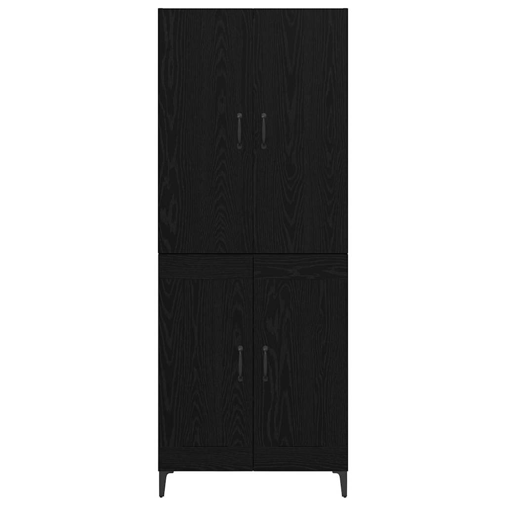 Highboard Black Oak 69.5 x 34 x 180 cm Engineered Wood