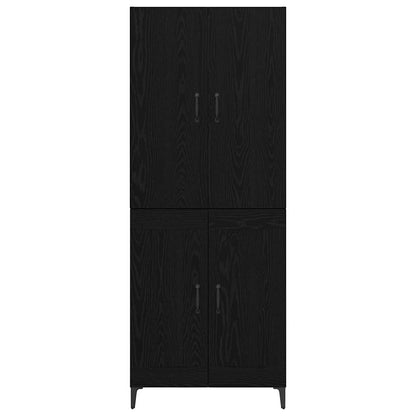 Highboard Black Oak 69.5 x 34 x 180 cm Engineered Wood