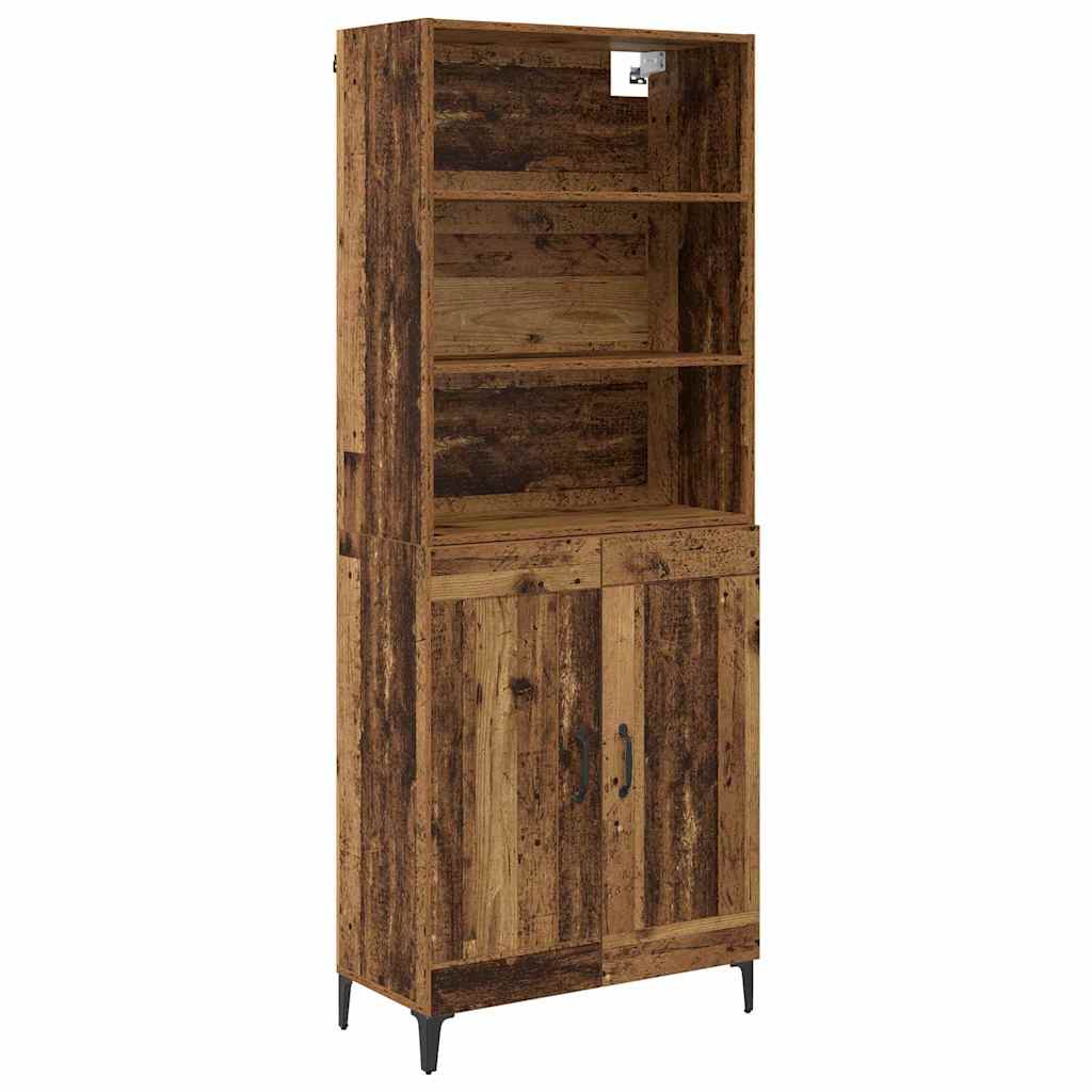 Highboard 2 pcs Old wood Engineered Wood