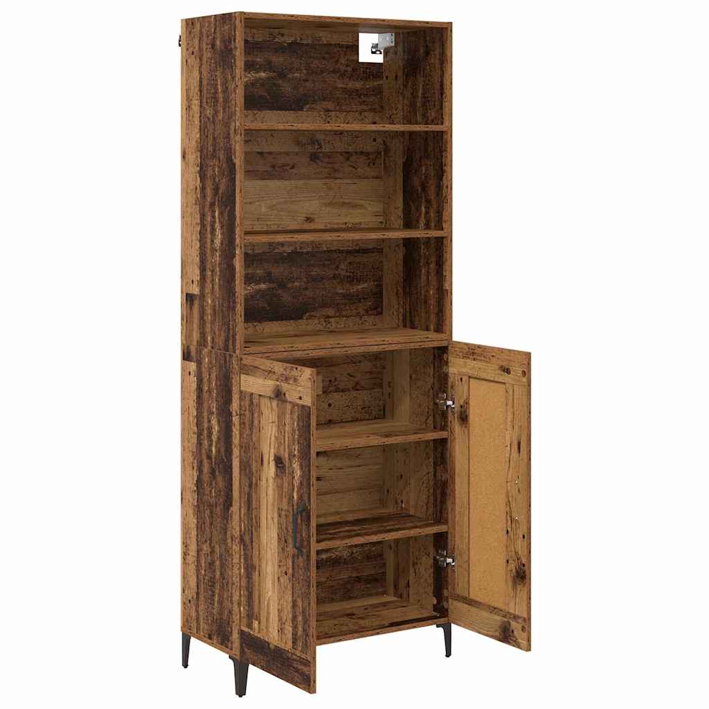 Highboard 2 pcs Old wood Engineered Wood