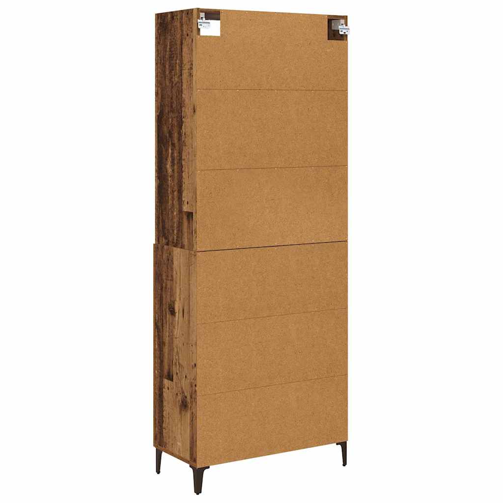 Highboard 2 pcs Old wood Engineered Wood