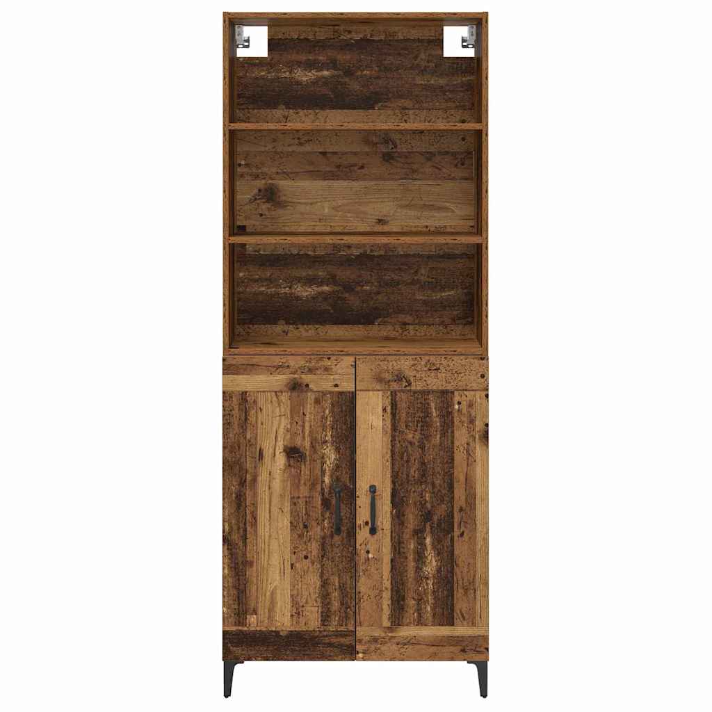 Highboard 2 pcs Old wood Engineered Wood