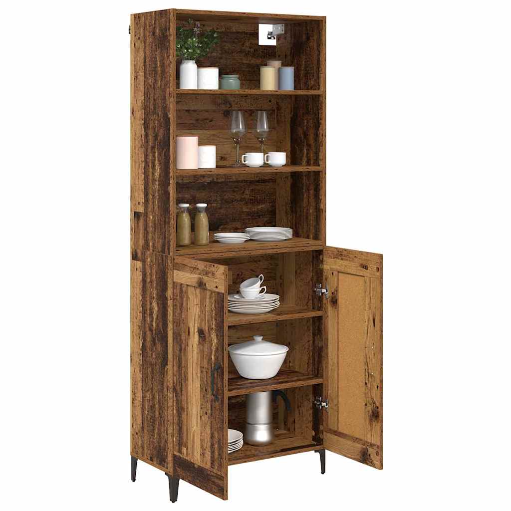 Highboard 2 pcs Old wood Engineered Wood