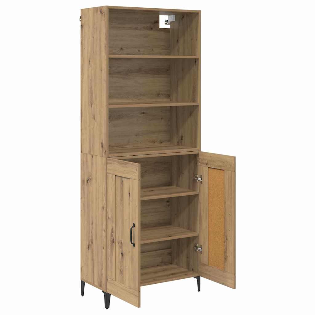 Highboard 2 pcs Artisan oak 69.5 x 34 x 180 cm Engineered Wood