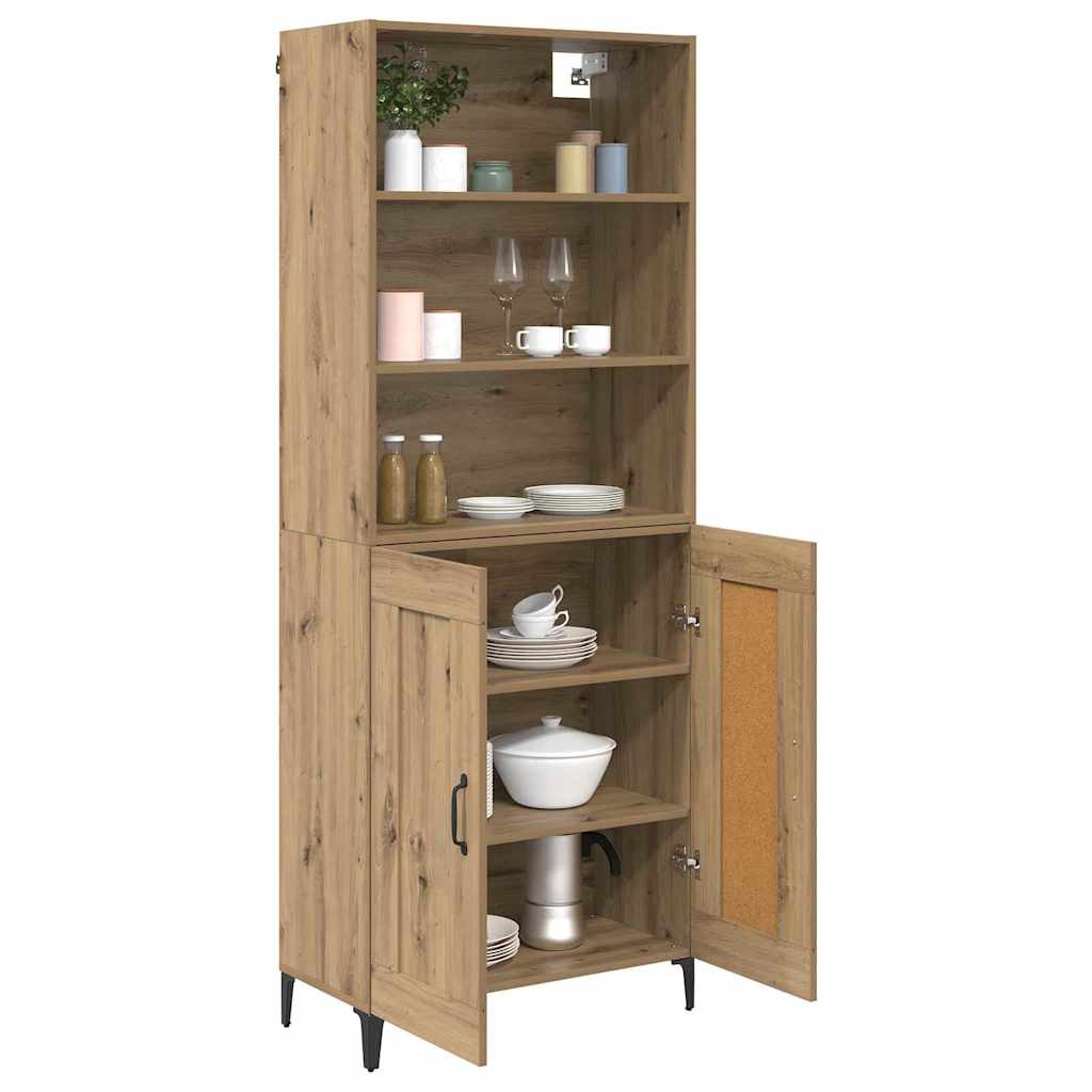 Highboard 2 pcs Artisan oak 69.5 x 34 x 180 cm Engineered Wood