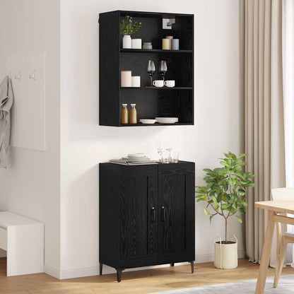 Highboard 2 pcs Black oak 69.5 x 34 x 180 cm Engineered Wood