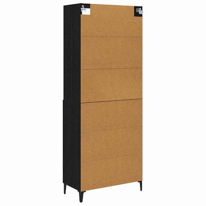 Highboard 2 pcs Black oak 69.5 x 34 x 180 cm Engineered Wood