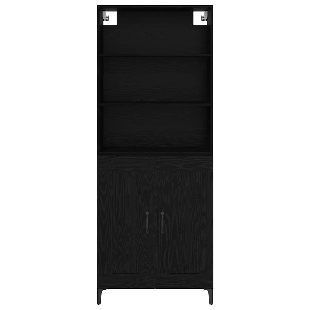 Highboard 2 pcs Black oak 69.5 x 34 x 180 cm Engineered Wood