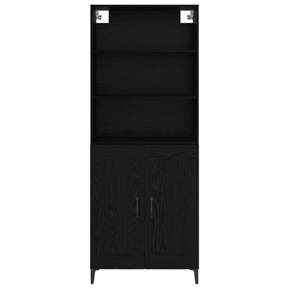 Highboard 2 pcs Black oak 69.5 x 34 x 180 cm Engineered Wood