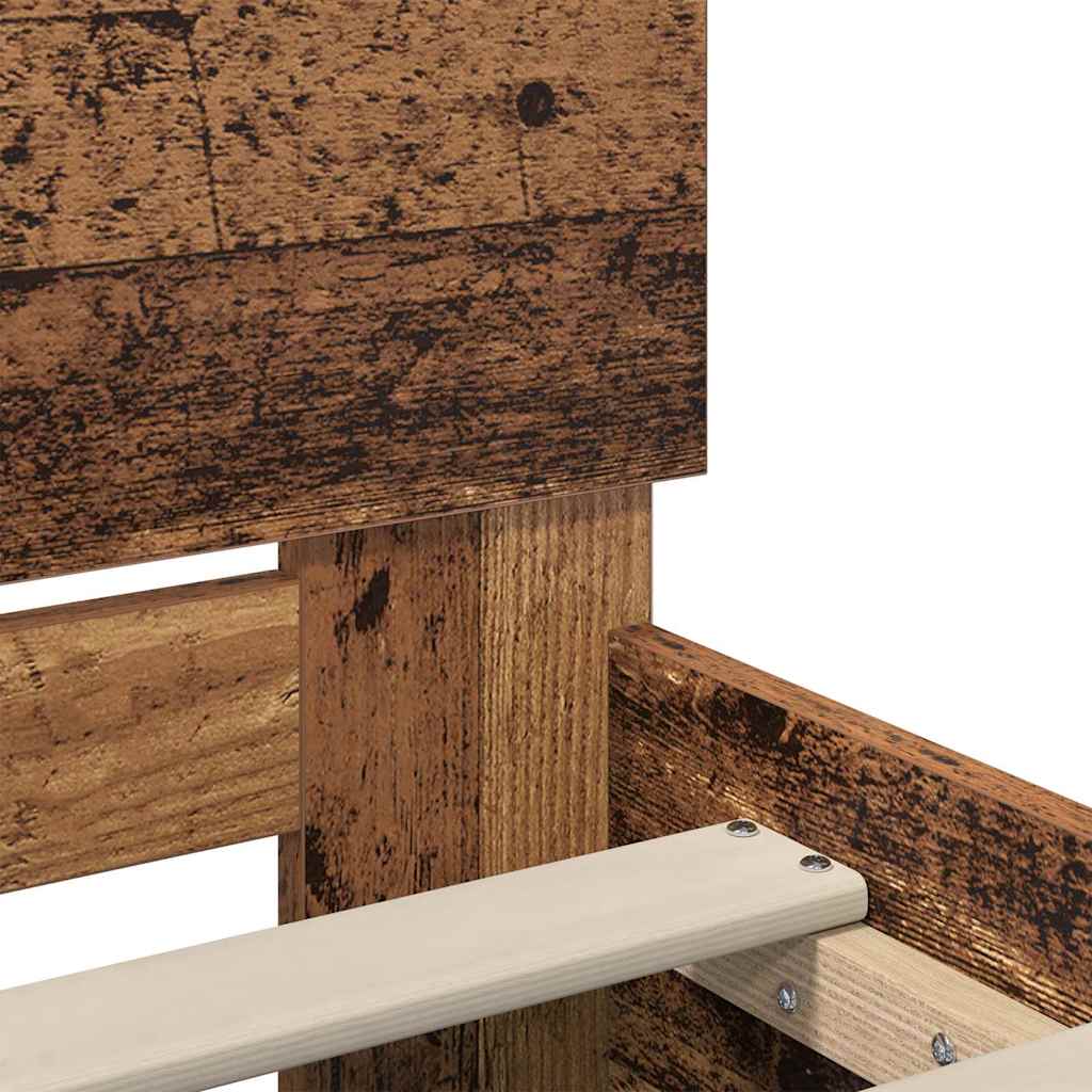 Bed Frame with Headboard Old Wood 120 x 190 cm Engineered Wood