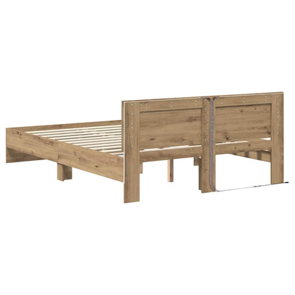 Bed Frame Artisan Oak 120 x 190 cm Engineered Wood