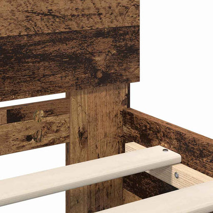 Bed Frame with Headboard Old Wood 180 x 200 cm Engineered Wood