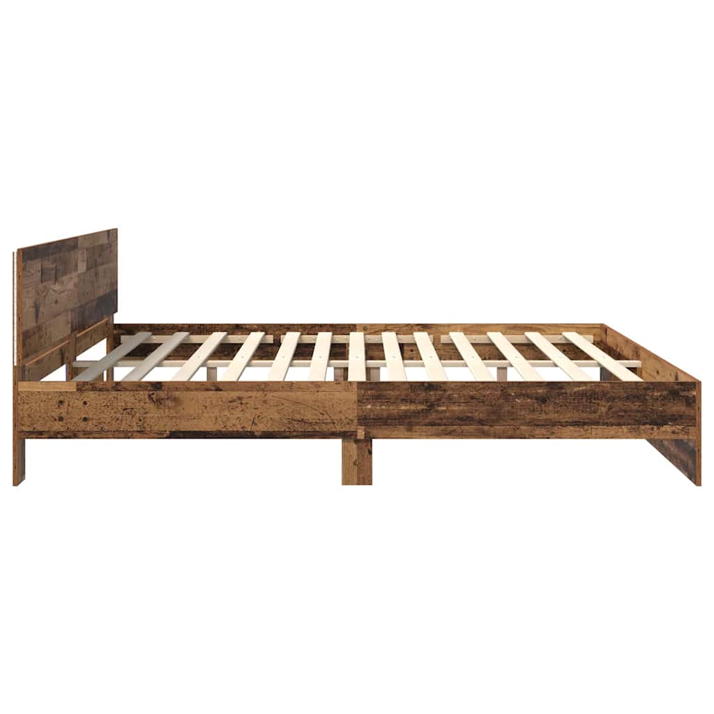 Bed Frame with Headboard Old Wood 180 x 200 cm Engineered Wood