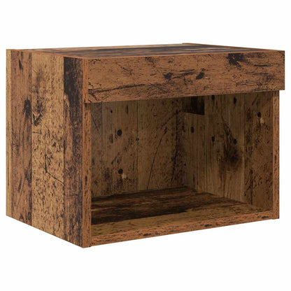 TV Wall Cabinet Set with LED 5 pcs Old Wood Engineered Wood