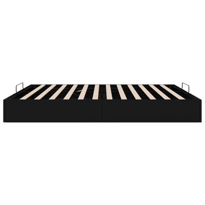 Ottoman Bed Frame Black King Size Faux Leather