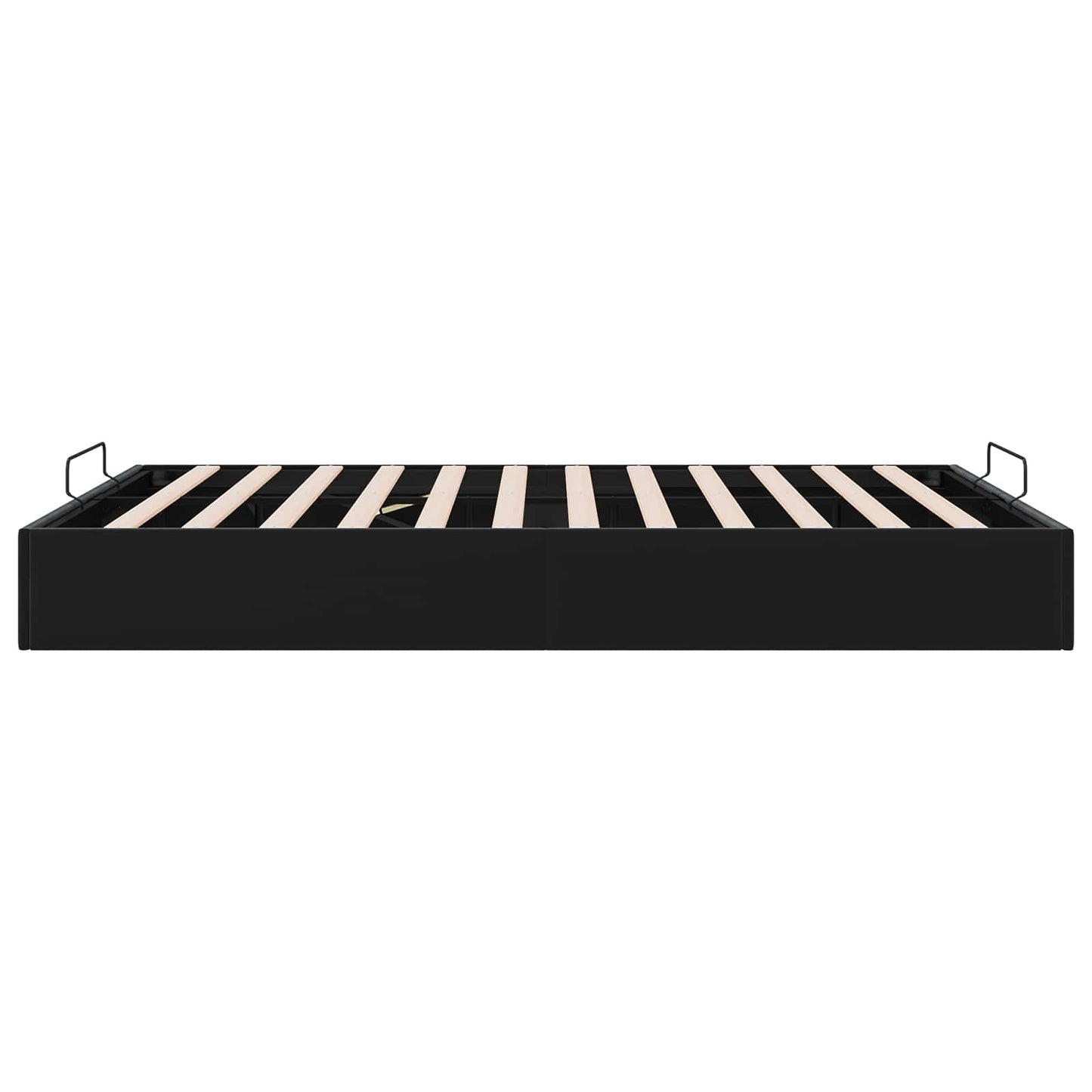 Ottoman Bed Frame Black Queen Size Velvet