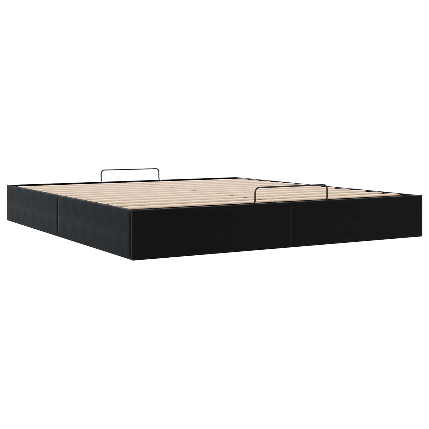 Ottoman Bed Frame Black King Size Velvet
