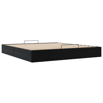 Ottoman Bed Frame Black King Size Velvet