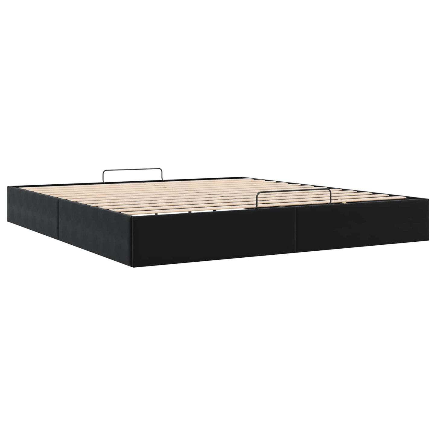 Ottoman Bed Frame Black King Size Velvet