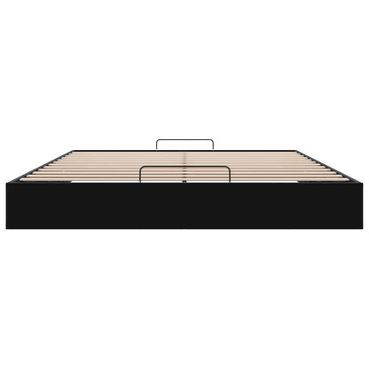 Ottoman Bed Frame Black King Size Velvet
