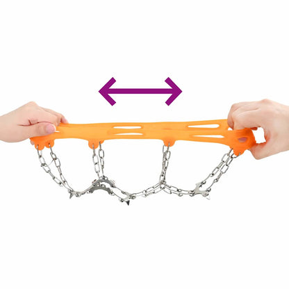 Ice Cleats for Shoes Orange L Stainless Steel