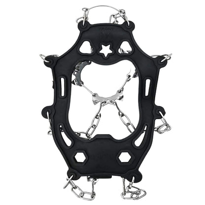 Ice Cleats for Shoes Black L Stainless Steel