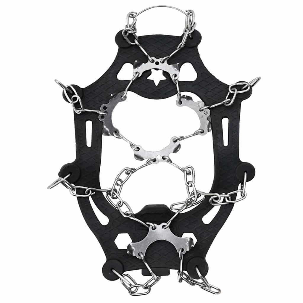 Ice Cleats for Shoes Black L Stainless Steel
