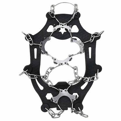 Ice Cleats for Shoes Black L Stainless Steel