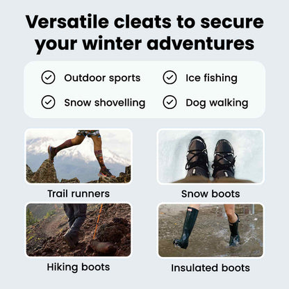 Ice Cleats for Shoes Black XL Stainless Steel