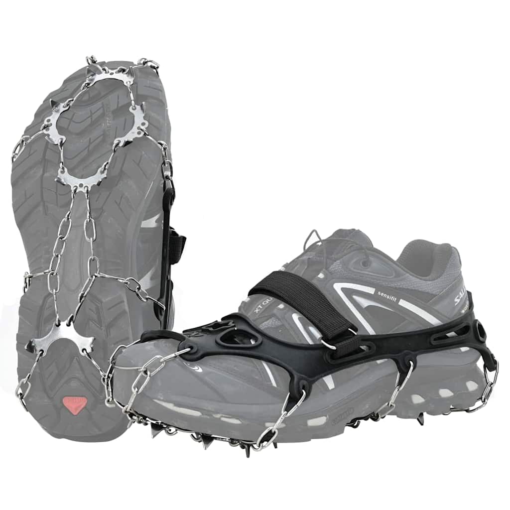Ice Cleats for Shoes Black XL Stainless Steel