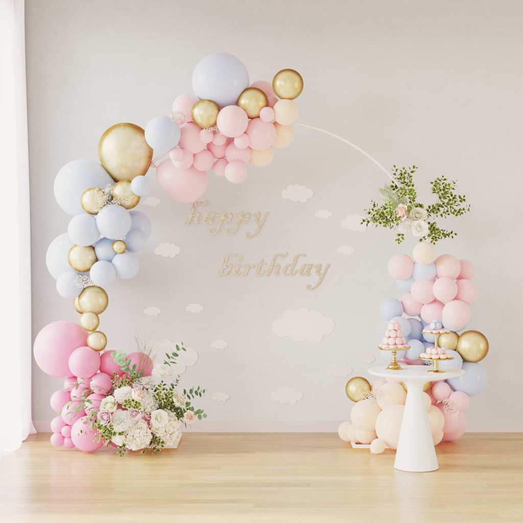 Wedding Arch White 220 x 45 x 200 cm Steel