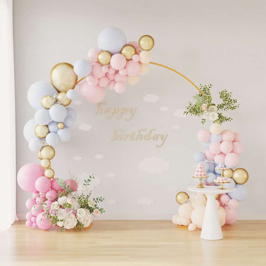 Wedding Arch Gold 220 x 45 x 200 cm Steel