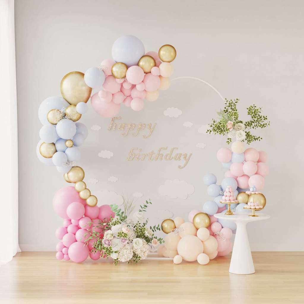Wedding Arch White 195 x 35 x 211 cm Steel