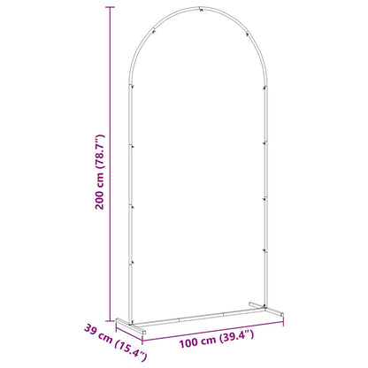 Wedding Arch White 100 x 39 x 200 cm Steel