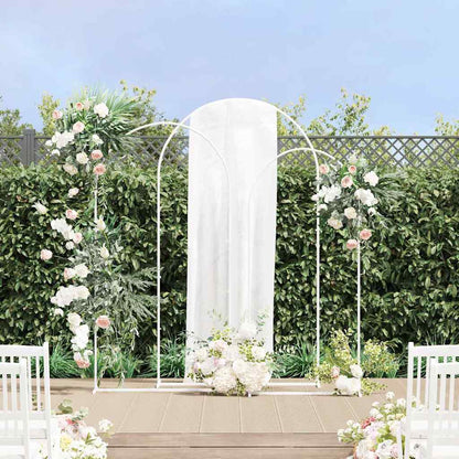 Wedding Arch 3 pcs White Steel