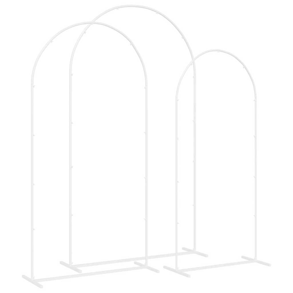 Wedding Arch 3 pcs White Steel