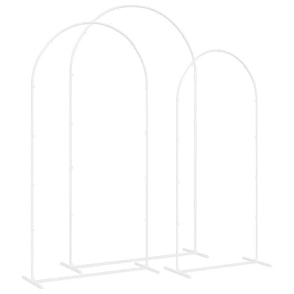 Wedding Arch 3 pcs White Steel
