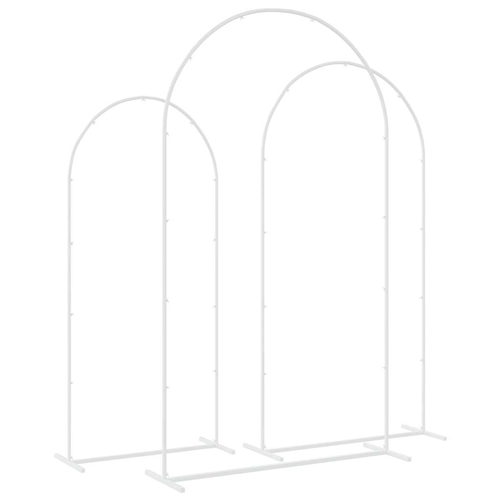 Wedding Arch 3 pcs White Steel