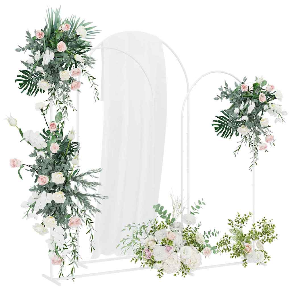Wedding Arch 3 pcs White Steel