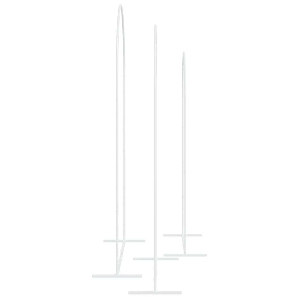 Wedding Arch 3 pcs White Steel