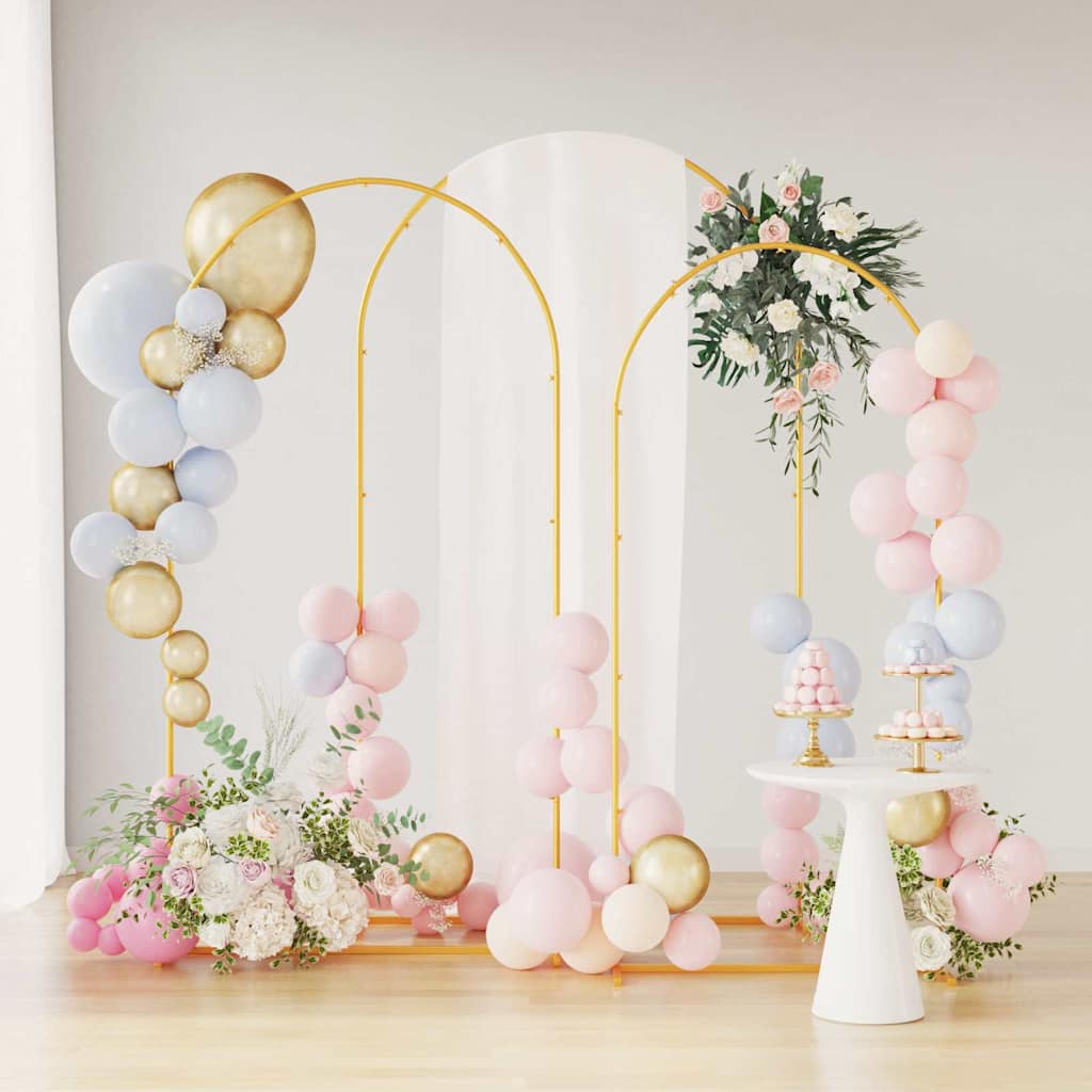 Wedding Arch 3 pcs Gold Steel