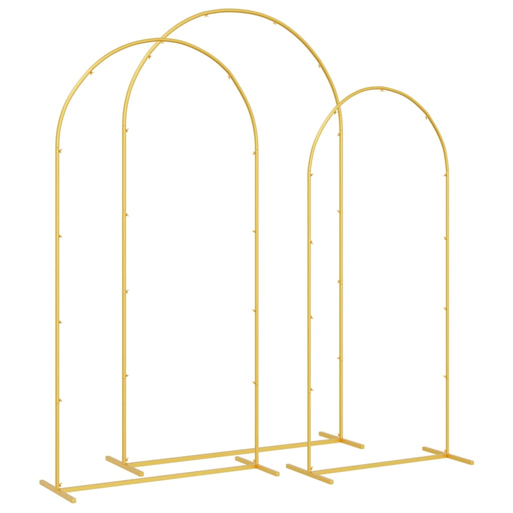 Wedding Arch 3 pcs Gold Steel