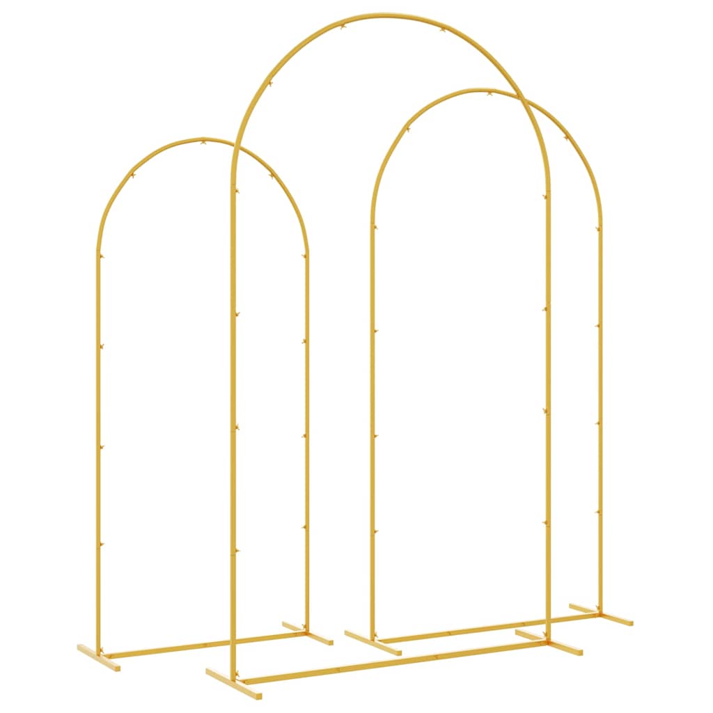 Wedding Arch 3 pcs Gold Steel