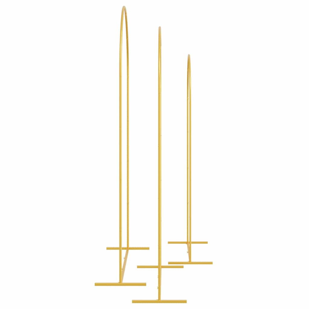 Wedding Arch 3 pcs Gold Steel